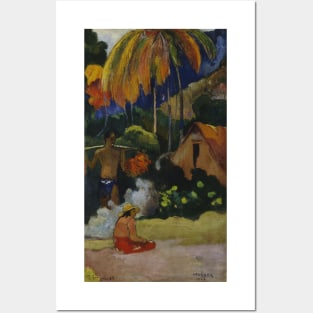 Landscape in Tahiti (Mahana Maa) by Paul Gauguin Posters and Art